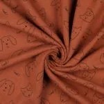 Coupon 72cm Jogging hondjes cognac