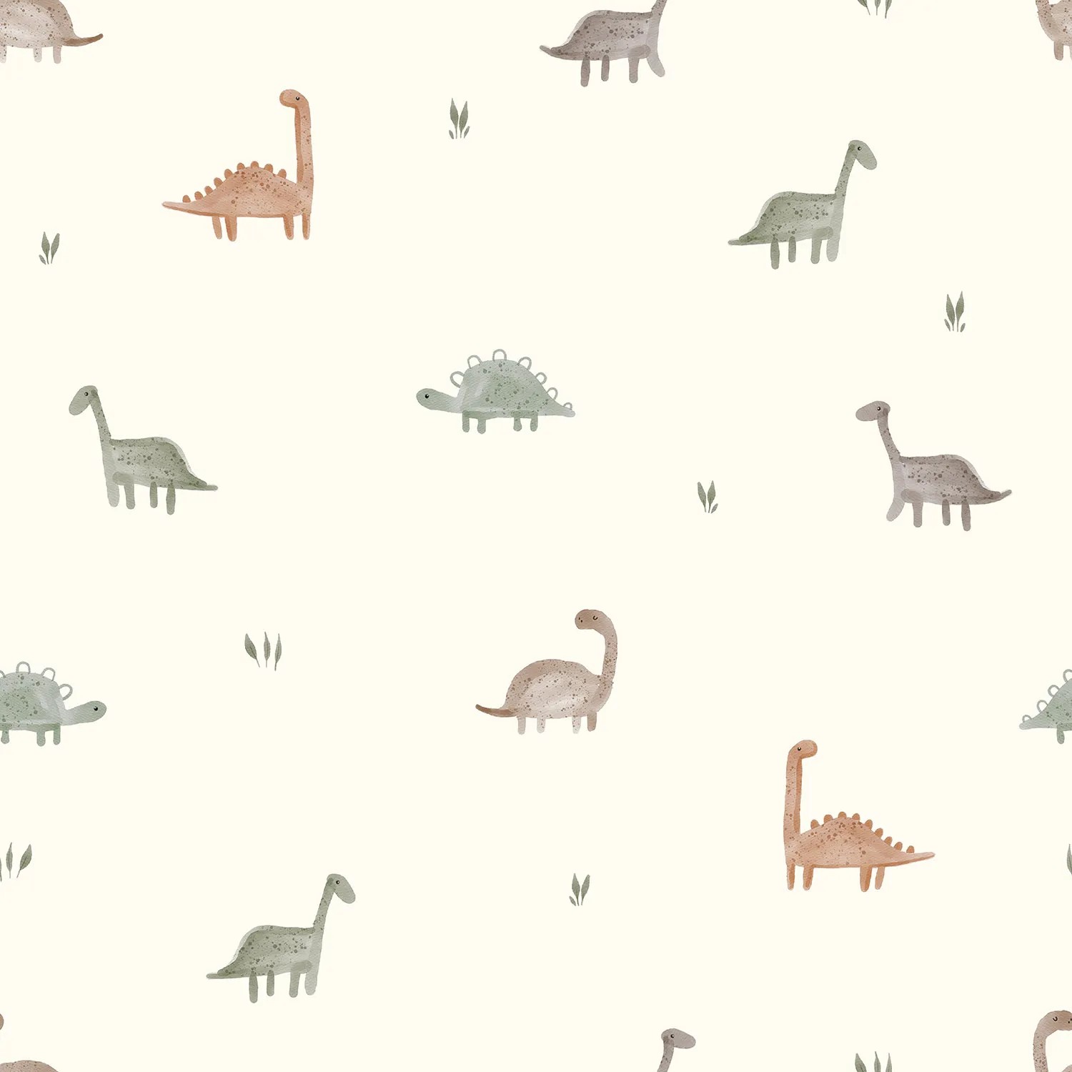 Coupon 80cm Waterafstotende stof dino’s crème