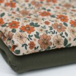 Ribtricot groene herfstbloem