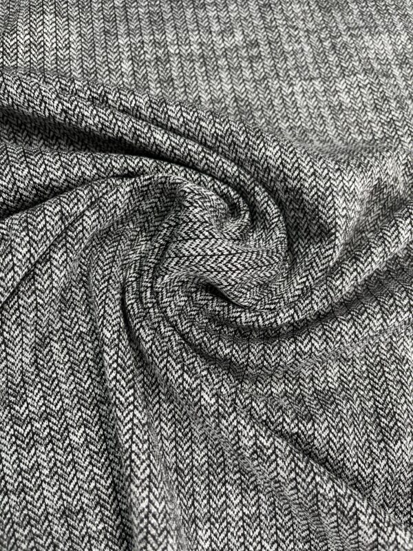 Punta di roma jacquard kleine visgraat