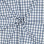 Katoen poplin geruit jeansblauw 9x9mm