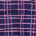 Katoen poplin onregelmatige ruit navy