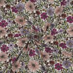 Tricot bloemen gebroken wit