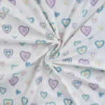Tricot hartjes pastel