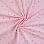 Tricot glitterhartjes roze