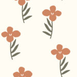 Tricot grote bloem cognac