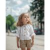 Coupon 54cm Hydrofiel broderie gekleurde hartjes - Afbeelding 4