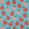 Coupon 195cm Katoen poplin appels licht petrol - Afbeelding 2