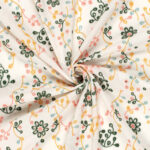 Katoen broderie bloemen gekleurd