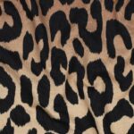 Coupon 35cm French terry panterprint bruin