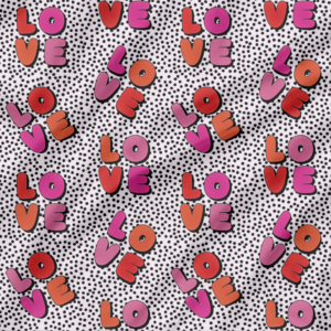 French terry love gestipt - Goedkopestoffen.com