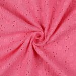 Hydrofiel broderie minibloemetjes roze