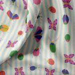 Katoen poplin insecten gestreept