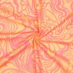 Katoen poplin wanderer koraal/pastel oranje X Nerida Hansen