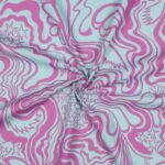 Katoen poplin wanderer mint/lavendel X Nerida Hansen