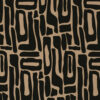 Coupon 84cm Viscose poplin grafische print cacao/zwart - Afbeelding 3