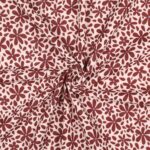 Hydrofiel retrobloemen bordeaux/licht perzik