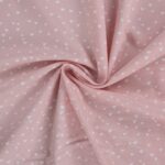 Katoen poplin kleine hartjes roze