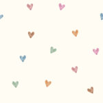 Hydrofiel gekleurde hartjes pastel
