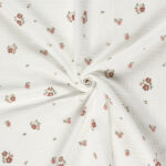 Hydrofiel romantische bloemen gebroken wit