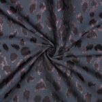 Jacquard panterprint antraciet