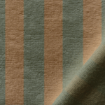 Bamboe badstof groen/caramel gestreept