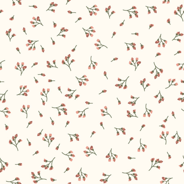 Ribtricot bloemknopjes