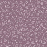 Tricot hartjes dusty paars