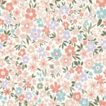 Tricot zomerbloemen pastel