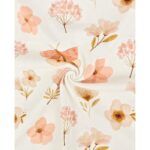 Ribtricot boho bloemen gebroken wit
