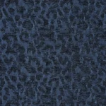 Jeans blauw panterprint chenille (stofvouw verkleurd)