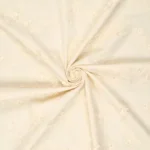 Katoen broderie bloemen crème