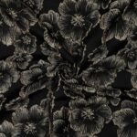 Jacquard grote bloemen goud