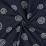 Jeans jacquard smiley