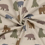 French terry beren donker zand