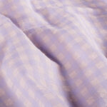 Seersucker grote ruiten lila/licht mauve