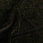 Fluweel stretch glitter goud
