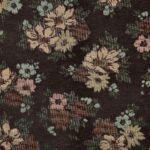 Jacquard gobelin chenille bloemen bruin