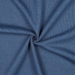 Coupon 62cm French terry brushed lurex jeansblauw