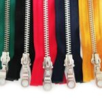 Deelbare rits metaal – zilveren tandjes 55cm