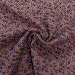 Jacquard katoen kleine bloemetjes dusty paars