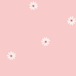 Hydrofiel broderie madeliefjes lichtroze