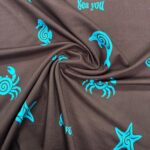 French terry sea you bruin/blauw – Goedkopestoffen.com