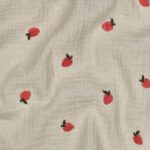 Hydrofiel broderie perziken naturel