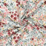 Jacquard bloemenveld pastel