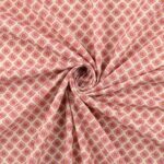 Seersucker retrobloemetjes roze