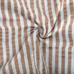Seersucker verticale streep mint/camel