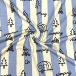 Tricot go camping blauw/geel – Goedkopestoffen.com