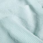 Seersucker kleine ruitjes blauw/mint