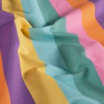 Coupon 28cm French terry stepen gekleurd – Fräulein von Julie